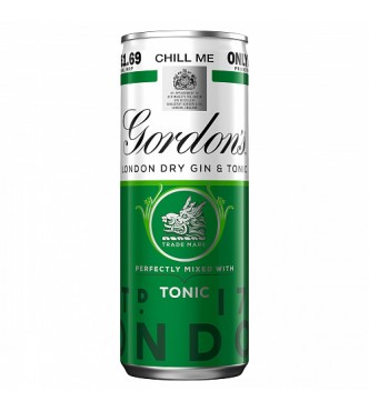 GORDON'S GIN & TONIC CAN 12/25CL/5º P.M.
