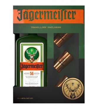 Jägermeister Traveller’s Exclusive 3 metal shot cup,
 Value Added Pack