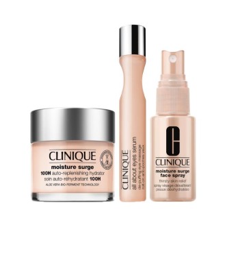 CLINIQUE Cliniq Moi. Surge V0FE01 SET 1 PC Set cont.: Serum De-Puffing Eye Massage 15 ml (Ref.400199) + Cream 100H 100h Auto-Replenishing Hydrator Moisturizing Cream 75 ml (Ref.1473342) + Moisture Surge Face Spray 30 ml