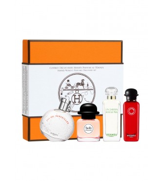 HERMÈS HP 107298V0 COFF 1 PC Coffret cont.: Twilly D.Hermès Eau de Parfum 7,
5 ml + Un Jardin Sur le Nil Eau de Toilette 7,5 ml + Eau des Merveilles Eau de Toilette 7,5 ml + Eau de Rhubarbe Ecarlate Eau de Cologne 7,5 ml