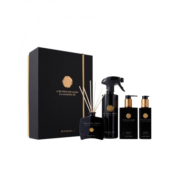 RITUALS Precious Amber Set cont.: Mini Fragrance Sticks 100 ml + Parfum D'Interieur 500 ml + Hand Wash 300 ml + Hand Balm 175 ml