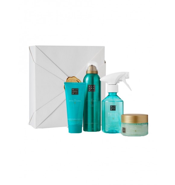 RITUALS Karma Set cont.: Parfum d'Interieur 250 ml + Body Cream 100 ml + Body Scrub 125 g + Foaming Shower Gel 200 ml