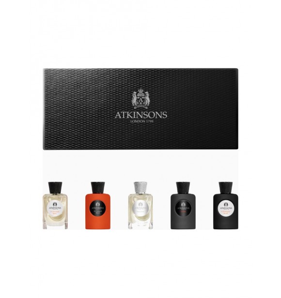 ATKINSONS Coffret cont.: 24 Old Bond Street EDC 5 ml + 44 Gerrad Street EDC 5 ml + Mint and Tonic EDP 5 ml + James EDP 5 ml + 41 Burlington Arcade EDP 5 ml