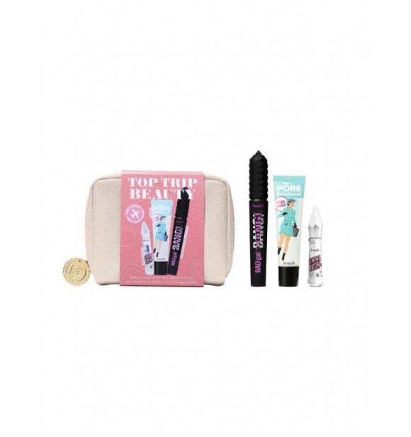 Benefit Make-Up Set Top Trip Beauty Set cont.: The POREfessional Primer 22 ml + BADGal Bang! Mascara 8,5 g + Gimme Brow + in Shade 3 3 g + Pouch 1PC