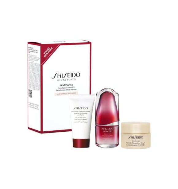 SHISEIDO Shisei Mixed Set cont.: Def. Prep. Clarifying Cleansing Foam 30 ml + Ulti. Power Infusing Concentrate 15 ml + Benef. Wrinkle Smoothing Cream 30 ml