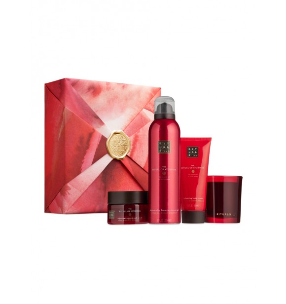 RITUALS Ritual Ayur 1116618 SET 1 PC Medium Gift Set cont.: Body Cream 100 ml + Body Scrub 125 g + Foaming Shower Gel 200 ml + Scented Candle 140 g
