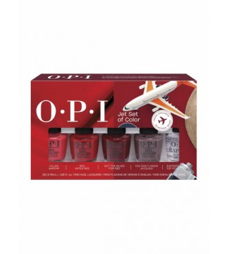 OPI OPI 99350174126 NL SET 1 PC Set cont.: Nail Polish Cajun Shrimp 3,
75 ml + Nail Polish Big Apple Red 3,75 ml + Nail Polish Get the Blues for Red 3,75 ml + Nail Polish You Don´t Know Jacques 3,75 ml + Rapid Dry Top Coat 3,75 ml