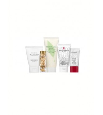 Elizabeth Arden Mixed Lines Set cont.: White Tea Skin Solutions Gentle Purifying Cleanser 50 ml + Eight Hour Intensive Daily Moisturizer SPF 15 50 ml (Ref,159658) + Advanced Ceramide Capsules Daily Youth Restoring Serum 14 caps. + Green Tea Honey Drops Bo