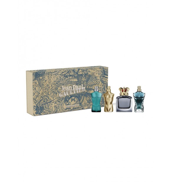 JEAN PAUL GAULTIER JPG 65200781 COFF 1 PC Coffret cont.: Le Male Eau de Toilette 7 ml + Beau Eau de Toilette 7 ml + Scandal for Him Eau de Toilette 7 ml + Le Male Elixir Parfum 7 ml