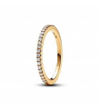 PANDORA 162999C01-48 ANILLO BAÑADO EN ORO DE 14K CON CIRCONITA CÚBICA TRANSPARENTE