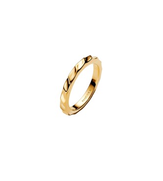 163885C00-54 Rippled 14k gold-plated ring