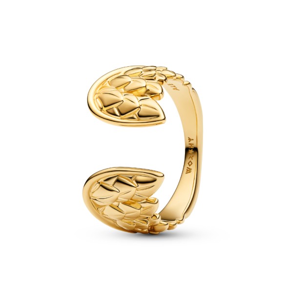 164222C00-56 Marvel Thor wings 14k gold-plated ring