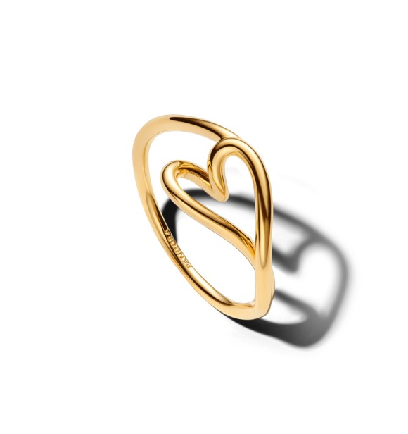164361C00-48 Heart 14k gold-plated ring