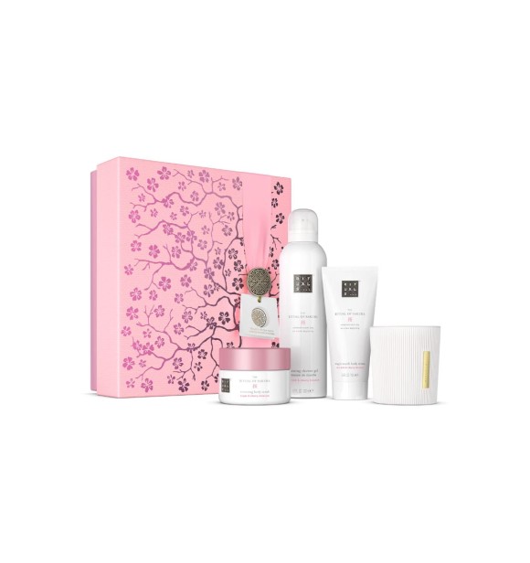 RITUALS Ritual Sakura 1118454 SET 1 PC Set cont.: Body Cream 100 ml + Scented Candle 140 g + Body Scrub 125 g + Foaming Shower Gel 200 ml (Ref.1622044)