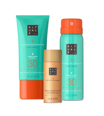 RITUALS Ritual Karma 1115530 SET 1 PC Set cont.: Shimmering Body Oil 30 ml + Sun Protection Face Cream SPF 30 50 ml (Ref.1379304) + Sun Protection Milky Spray SPF 30 50 ml (Ref.1508661)