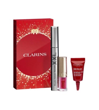 CLARINS Clarins 80121960 MUPSET 1 PC Set cont.: Wonder Perfect XXL Mascara N° 01 Black 8 ml (Ref.1633692) + Lip Comfort Oil 1,
4 ml + Total Eye Lift Eye Cream 3 ml