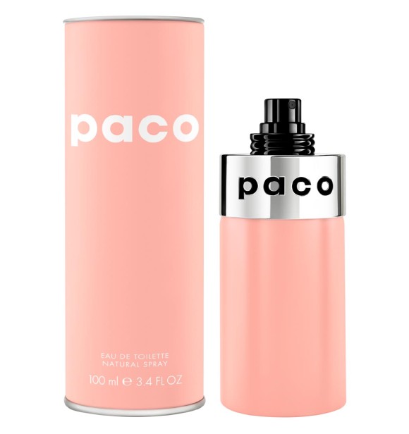 “Paco Rosé. Bold in a bottle. A fresh and addictive dose of playfulness. A fragrance for women who live in the moment: spontaneous, daring and carefree. Juicy citrus and blackcurrant boost a luminous rose,
 melting into addictive musky notes. A clean& fl