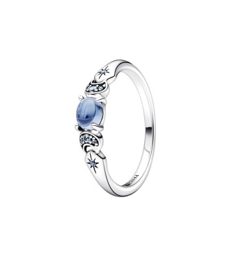 192344C01-50 Disney Aladdin Jasmine sterling silver ring with icy blue crystal and moonlight blue crystal