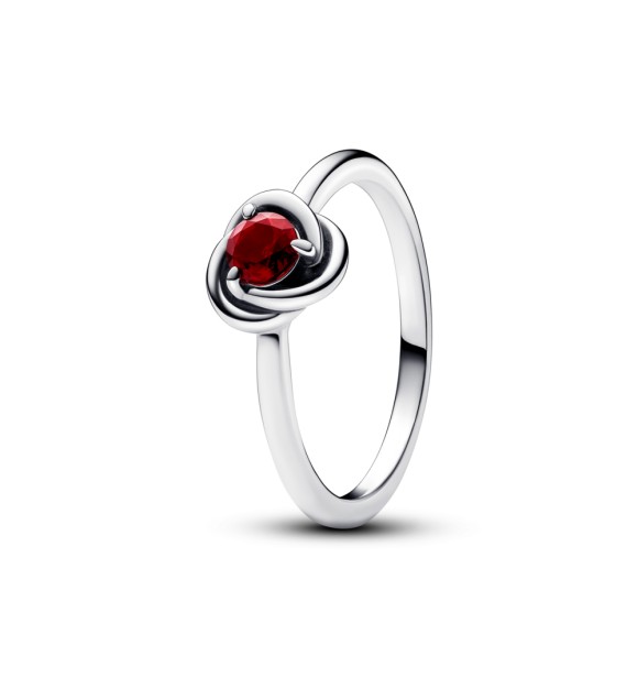 192993C01-54 Sterling silver ring with salsa red crystal