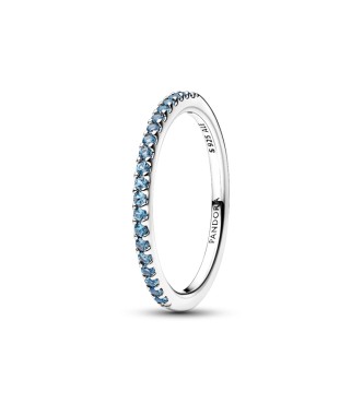 192999C03-54 Sterling silver ring with aquarius blue crystal