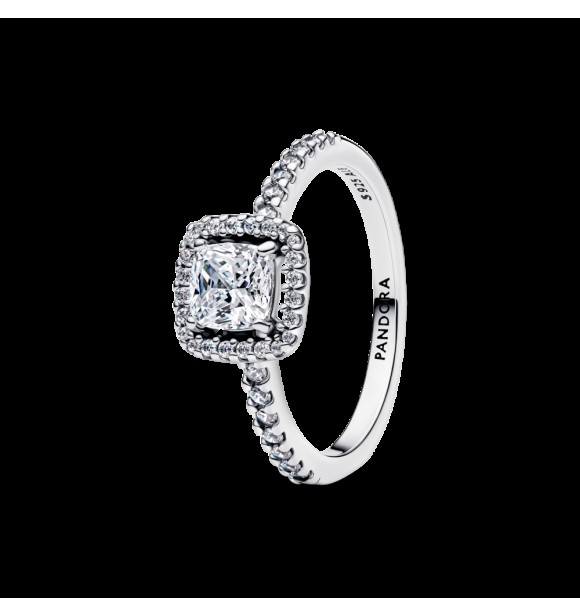 PANDORA 193555C02 Anillo de plata de ley con circonita cúbica transparente