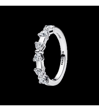 PANDORA 194233C01 Anillo de plata de ley con forma de lazo y circonitas cúbicas transparentes