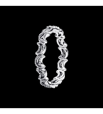 PANDORA 194258C00 Anillo de plata de ley con forma de luna