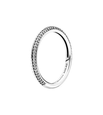 199679C01-56 Sterling silver ring with clear cubic zirconia