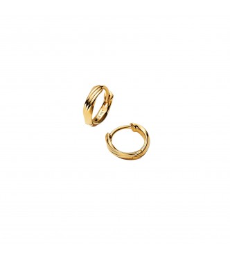 PANDORA 263871C00 Twisted 14k gold-plated huggie earrings