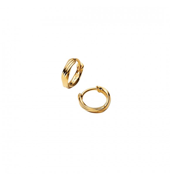 PANDORA 263871C00 Twisted 14k gold-plated huggie earrings