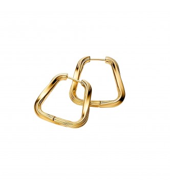 PANDORA 263876C00 Twisted 14k gold-plated hoop earrings