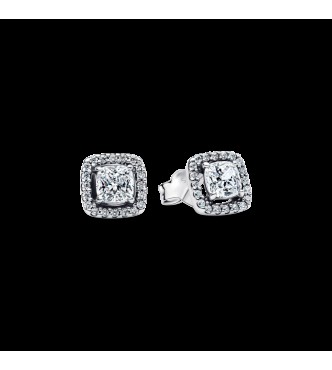 PANDORA 293551C02 Pendientes de plata de ley con circonitas cúbicas transparentes