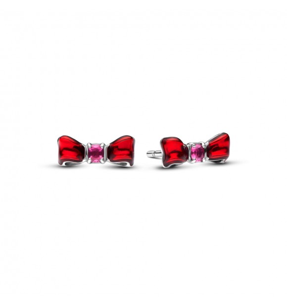 PANDORA 293779C01 Pendientes de boton Lazo Blancanieves de Disney