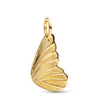 PANDORA Engravable butterfly wing 14k gold-plated pendant