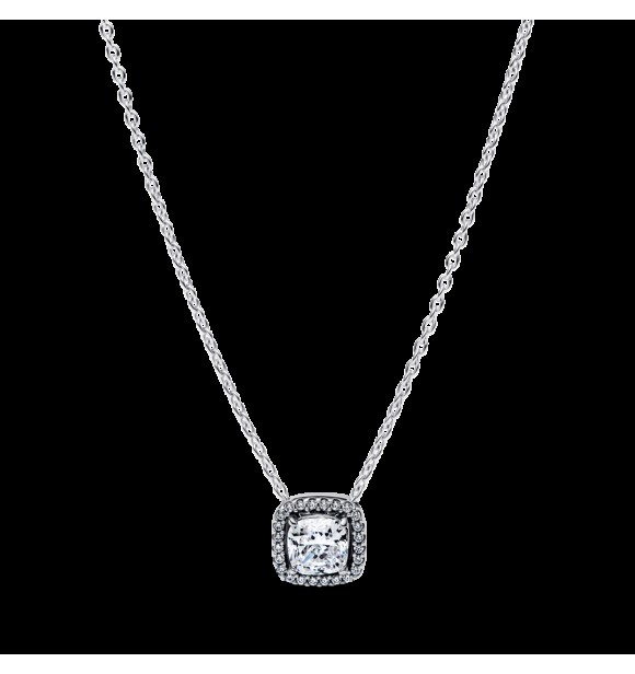 PANDORA 393560C02 Collar de plata de ley con circonitas cúbicas transparentes