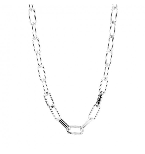 Sterling silver large link necklace