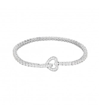 Pulsera de tenis en plata 925 rodiada con circonitas 2,
5 mm, longitud 17 cm