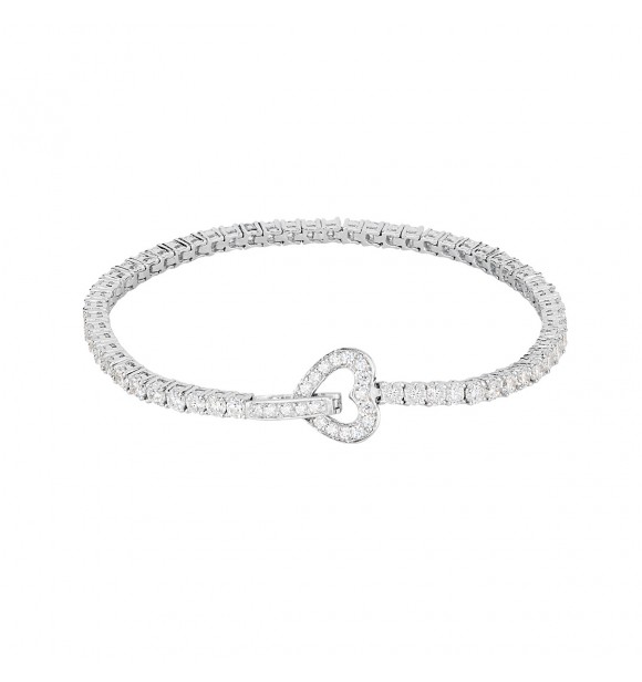 Pulsera de tenis en plata 925 rodiada con circonitas 2,
5 mm, longitud 17 cm