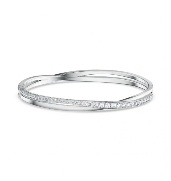 SWAROVSKI TWIST:BANGLE ROWS CZWH/RHS S