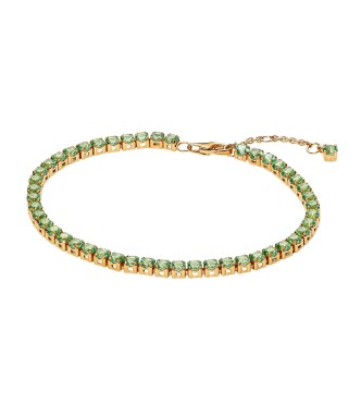 PANDORA 561469C02 14k gold-plated bracelet with mint green crystal