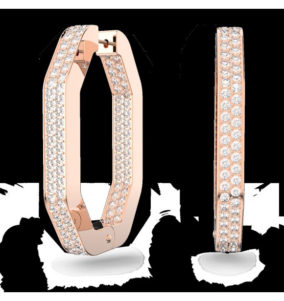 SWAROVSKI DEXTERA:PE HOOP OCT L CRY/ROS