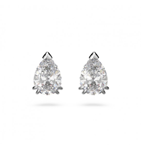 SWAROVSKI MILLENIA:PE STUD PEAR WHITE/RHS