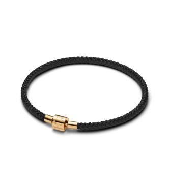 564530C01-S2 14k gold-plated bracelet with shimmering black cord