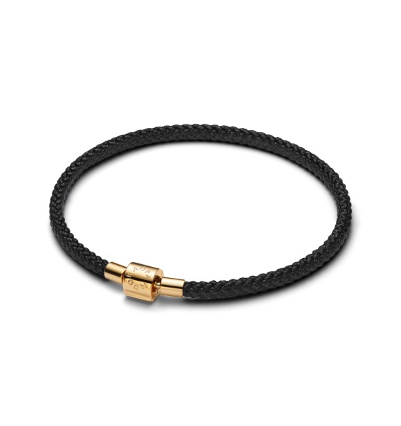 564530C01-S3 14k gold-plated bracelet with shimmering black cord