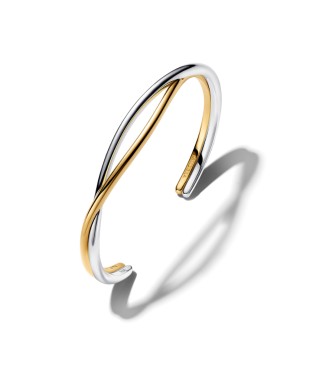 564656C00-1 Sterling silver and 14k gold-plated open bangle
