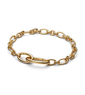 564678C00-3 14k gold-plated oval link bracelet