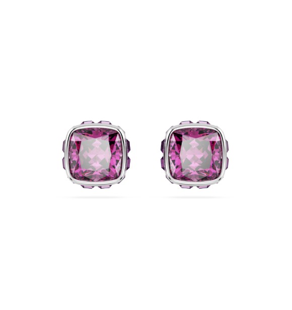 SWAROVSKI BIRTHSTONE:PE STUDS FEB PUR/RHS