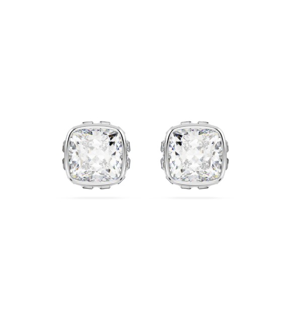 SWAROVSKI BIRTHSTONE:PE STUDS APR WHI/RHS