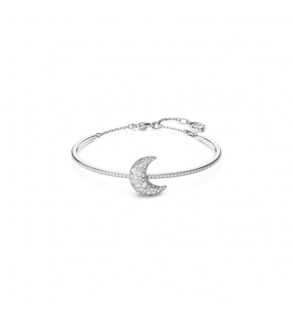 SWAROVSKI PULSERA LUNA BLANCO BAÑO DE RODIO