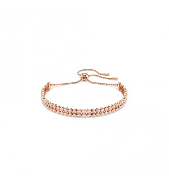 SWAROVSKI PULSERA TENNIS MATRIX, TALLA REDONDA BLANCAS,
 BAÑO TONO ORO ROSA